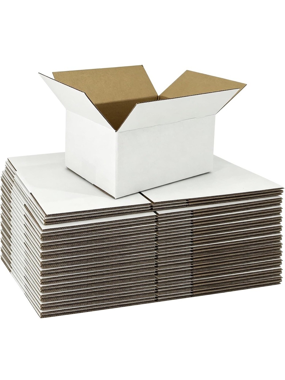 20 pack 8*6*4 inches small shipping boxes white corrugated cardboard boxes